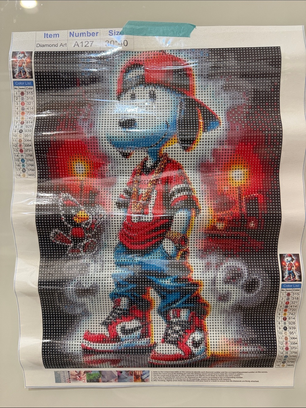 Snoopy Diamond Art Painting Kit 30x40cm
